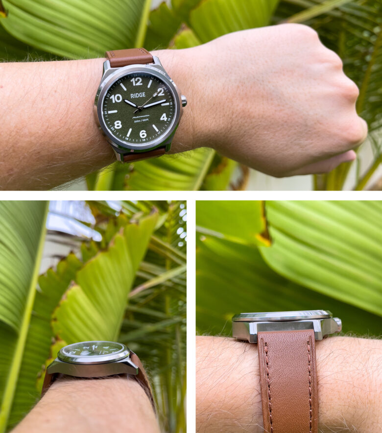 Ridge Titanium Field watch review leather wrist test - Luxe Digital