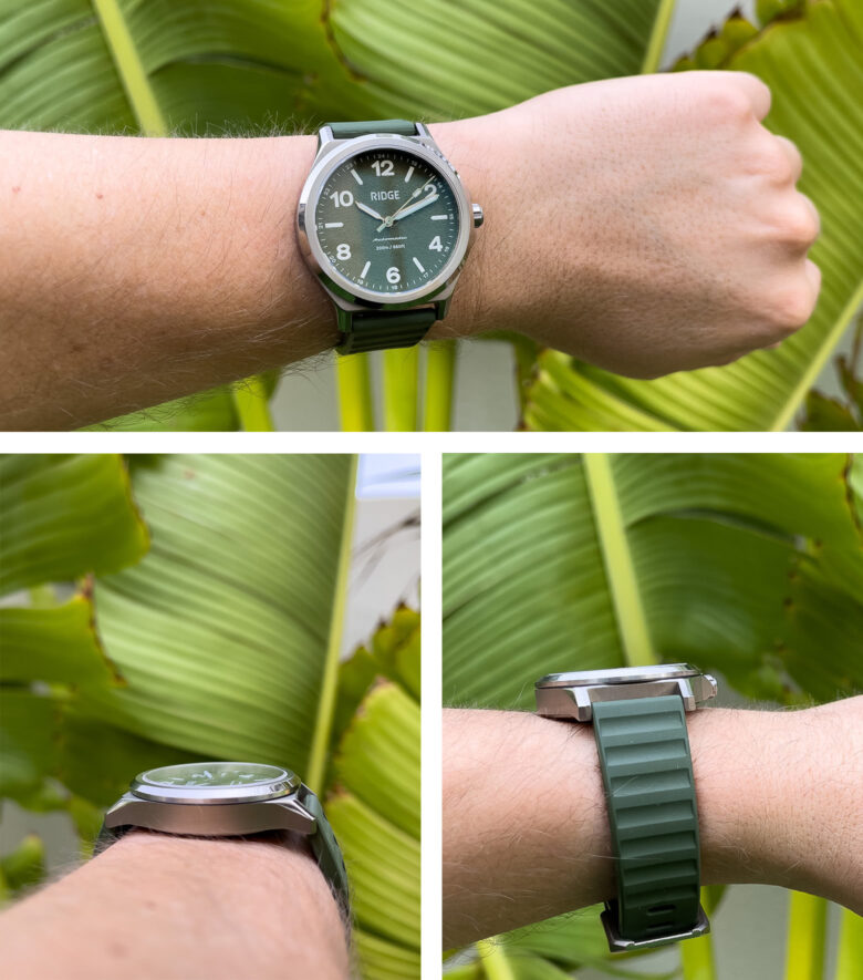 Ridge Titanium Field watch review rubber wrist test - Luxe Digital
