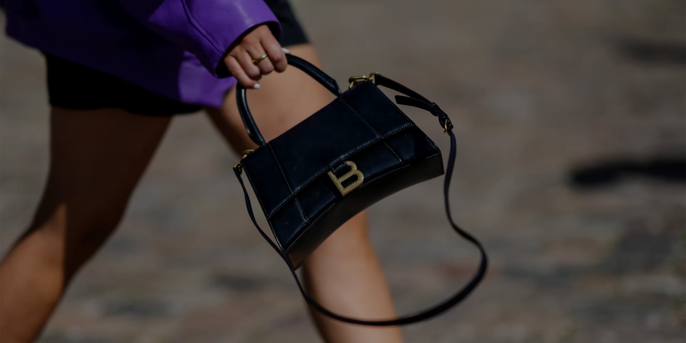 Bb chain handbag Balenciaga Black in Cotton - 40826777