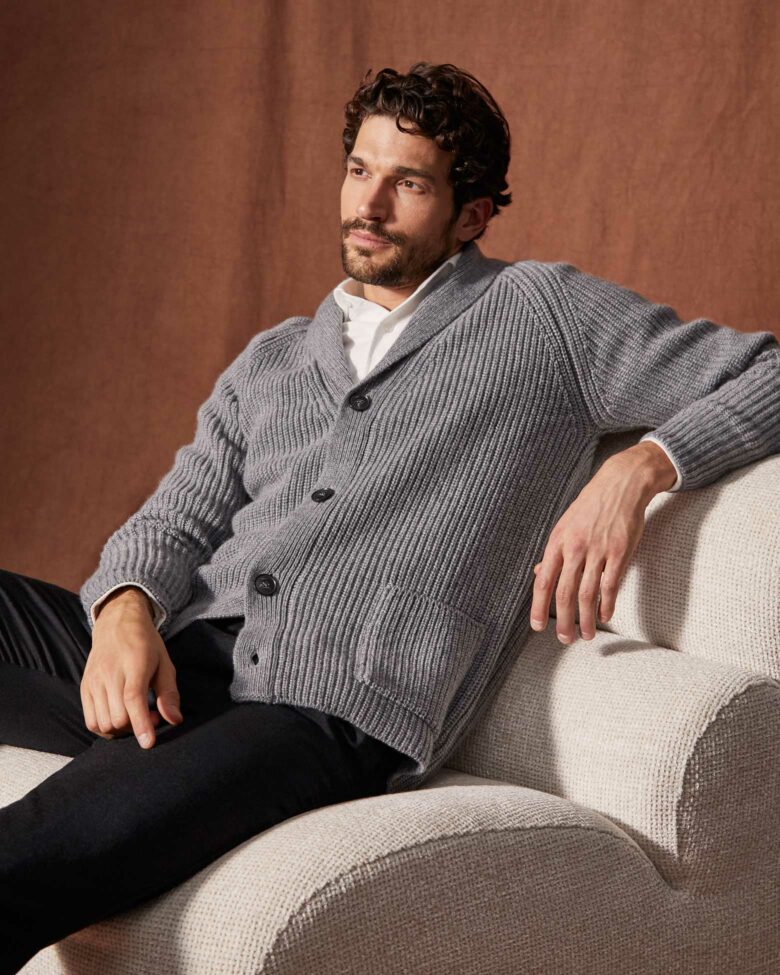 Luca Faloni Chunky Knit Cashmere Cardigan - Luxe Digital