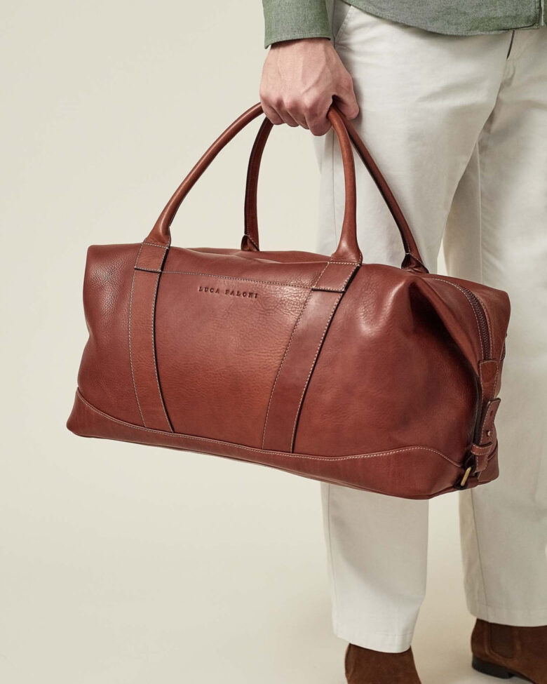 Luca Faloni Weekender Travel Leather Bag - Luxe Digital