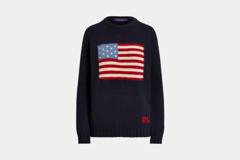 Ralph Lauren flag crewneck sweater - Luxe Digital