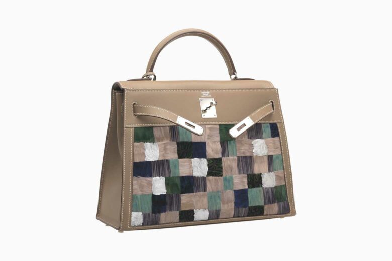 most expensive bags in the world hermes feather embroidery sellier mosaique kelly - Luxe Digital
