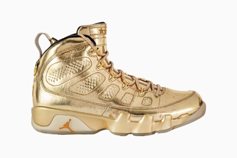 rarest nike shoes usher air jordan 9 and 11 metallic gold - Luxe Digital