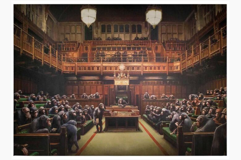 most expensive banksy devolved parliament - Luxe Digital
