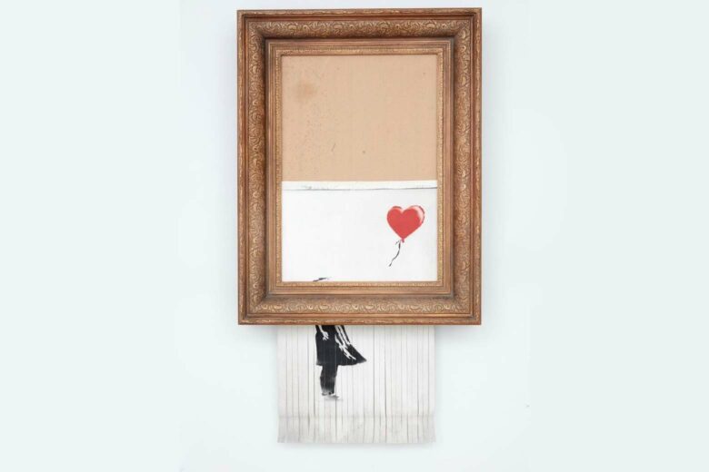 most expensive banksy love is in the bin - Luxe Digital