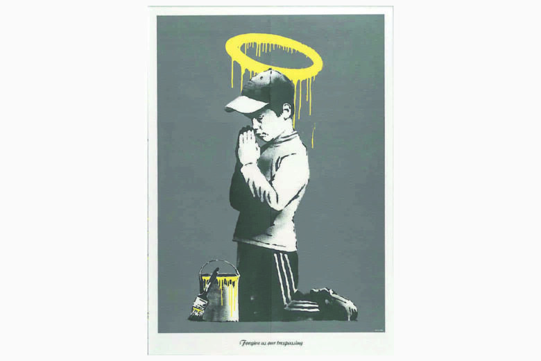 most expensive banksy forgive us our trespassing - Luxe Digital