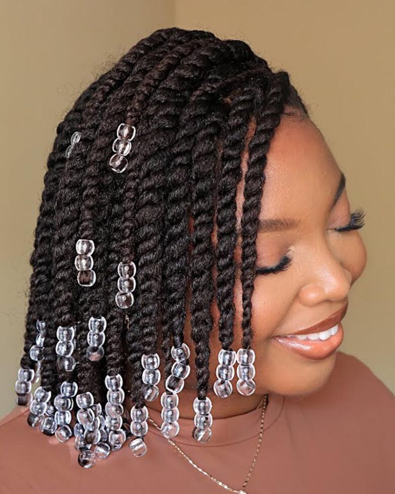 women dreadlock hairstyles twist dreads with beads - Luxe Digital