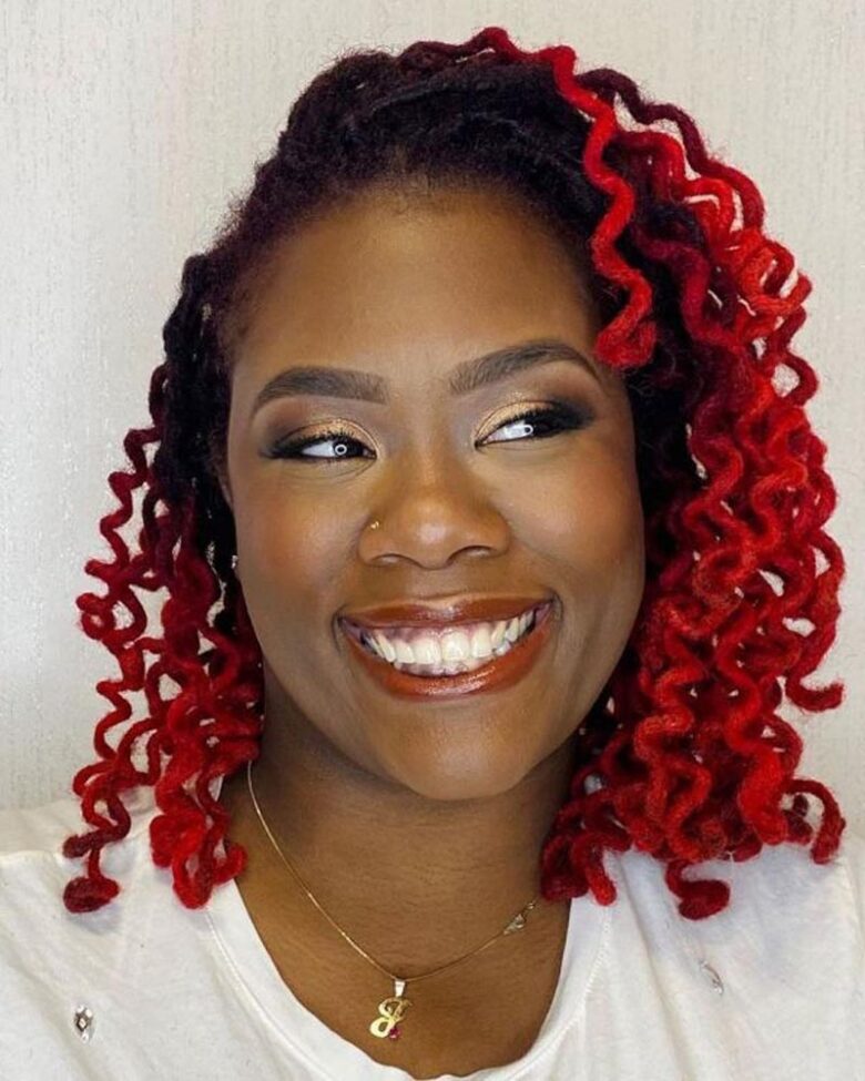 women dreadlock hairstyles curly red dreads - Luxe Digital
