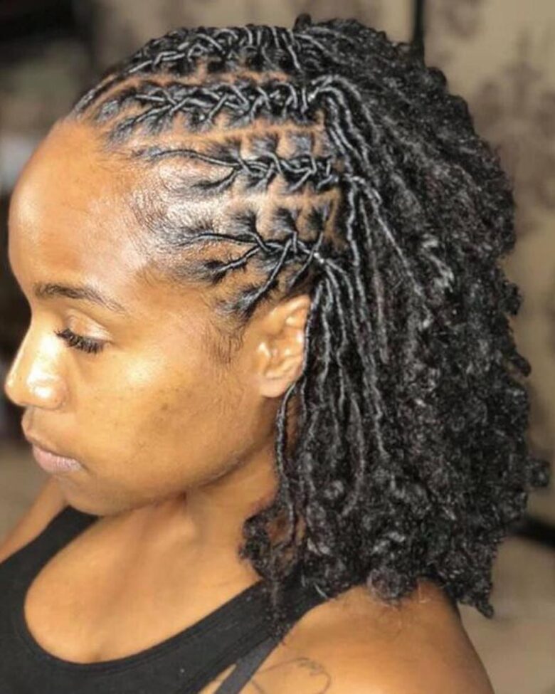 women dreadlock hairstyles dreaded short faux locs - Luxe Digital
