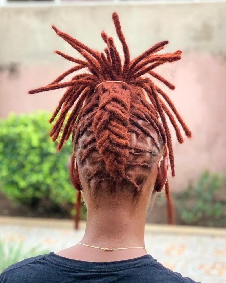 women dreadlock hairstyles dyed dreads hairdo - Luxe Digital