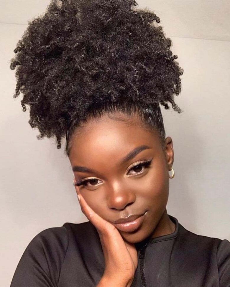 black girls hairstyles big puff african woman hairstyle - Luxe Digital