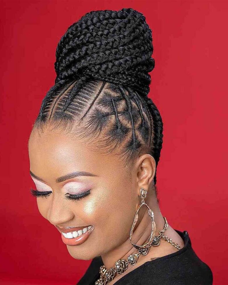 black girls hairstyles braided updo - Luxe Digital