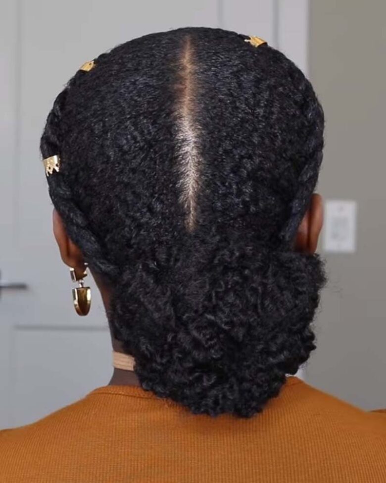 black girls hairstyles low bun updo - Luxe Digital