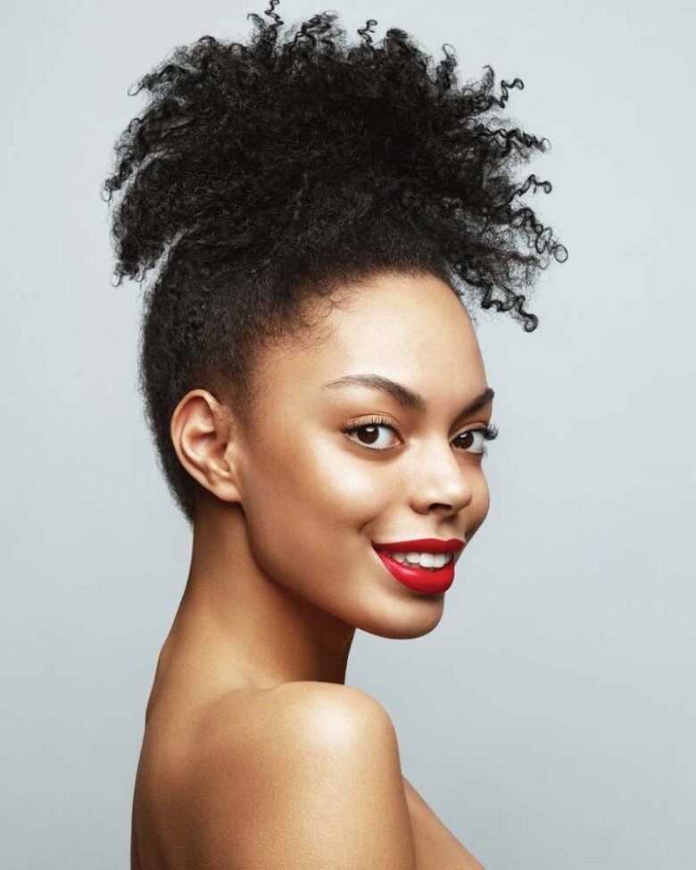 black girls hairstyles puff top knot - Luxe Digital